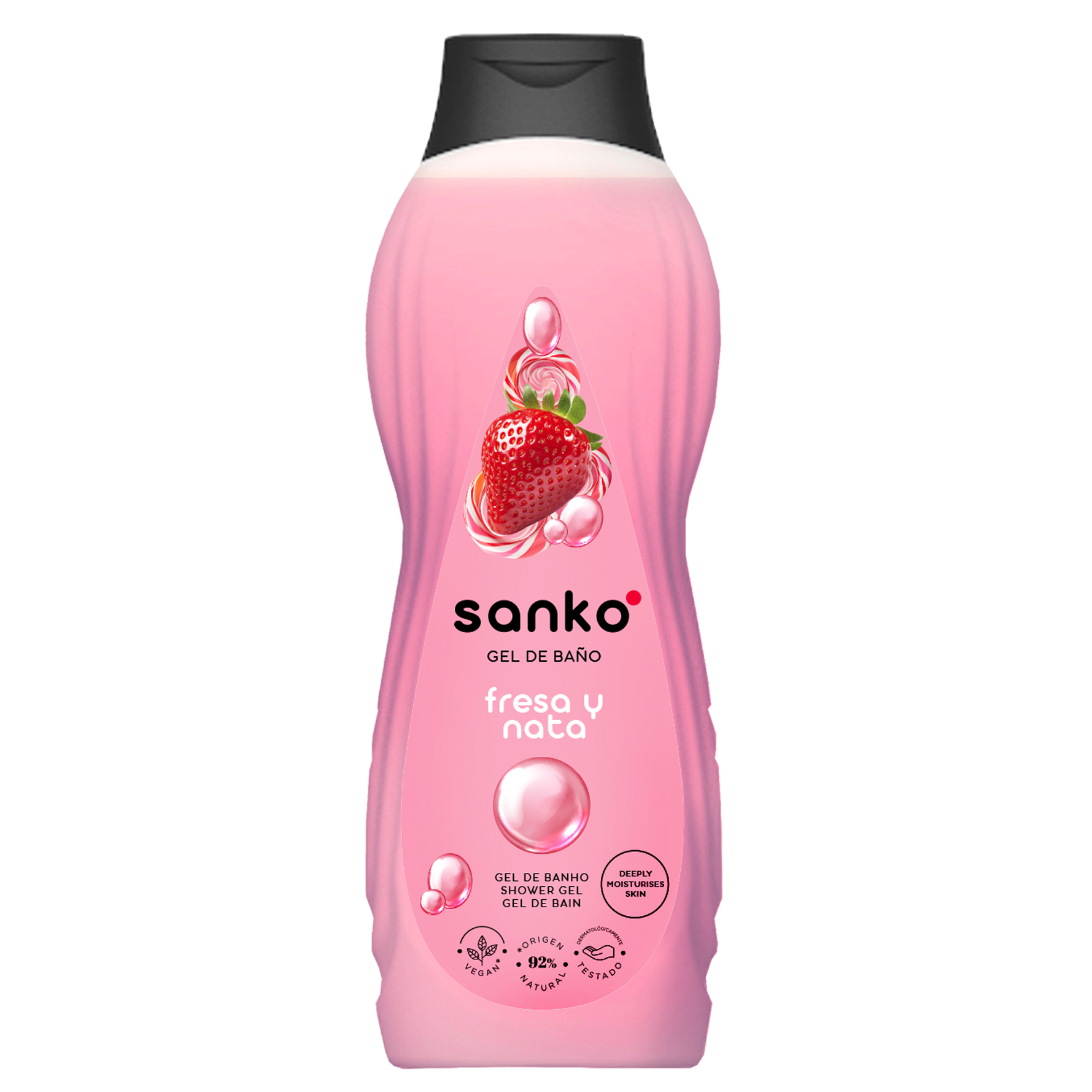 Gel Douche Crème et Fraise SANKO 2L
