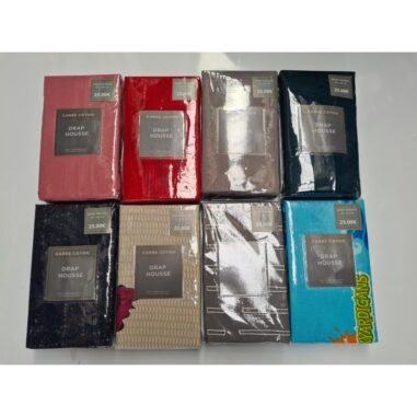 Drap Housse 90x190cm CARRE COTON – Image 1